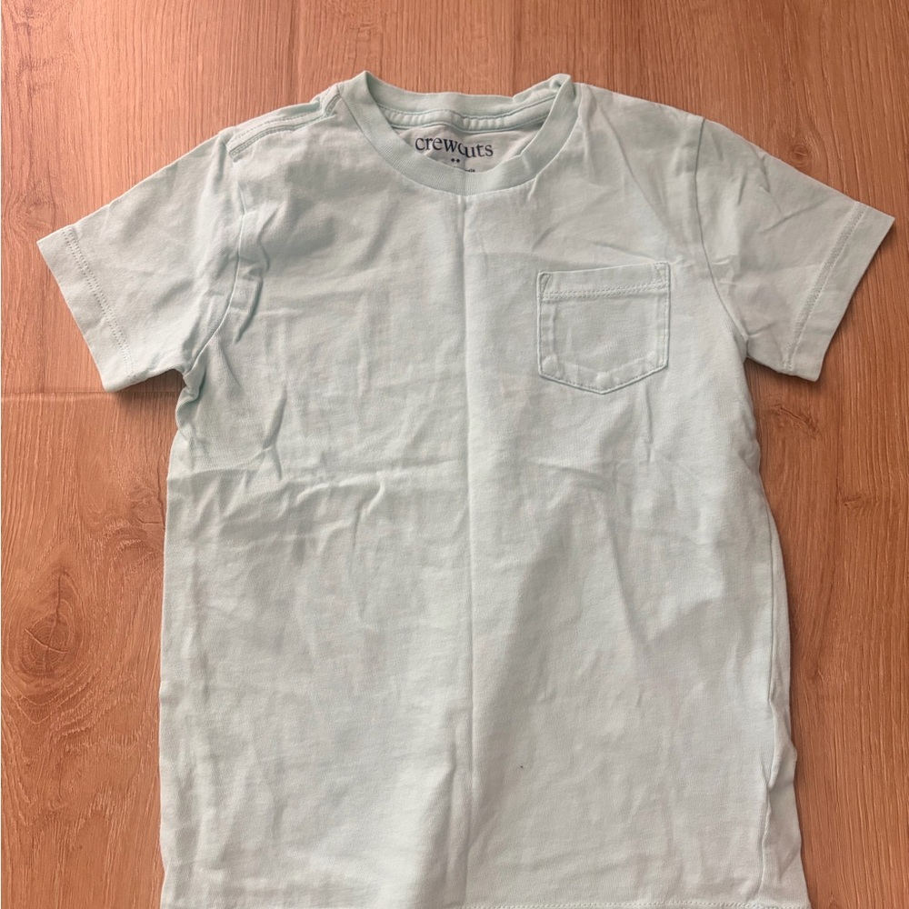 J. Crew Factory Light Green Kids Tee with Pocket